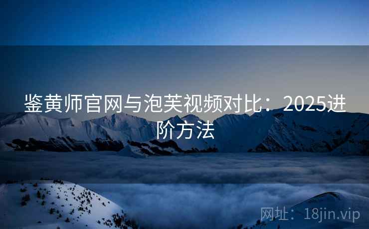 鉴黄师官网与泡芙视频对比：2025进阶方法